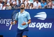 Novak Djokovic at the 2025 US Open. (Photo by Getty Images)